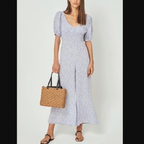 Dean Juliette Jumpsuit Lilac White Daisies - Picture 4 of 5